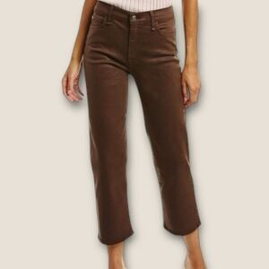 NWT Hudson Jeans ‘Noa’ “Cocoa Bean” Brown High-Rise Straight Crop Jeans Size‎ 31